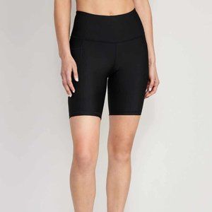 Old Navy Womens Bike Short High-Rise Go-Dry Cycling Black Size XS NEW